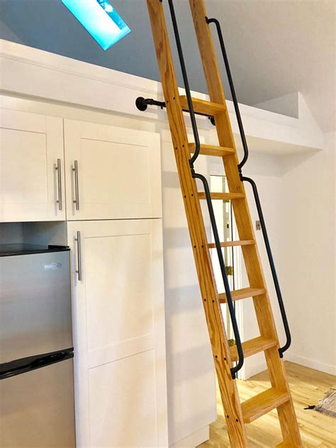 Handrails For Library Or Loft Ladder Metal Or Wood In 2020 Wood