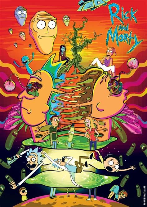 Rick And Morty Trippy Illustration Digital Art Rickandmorty Rick