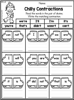 In this language arts worksheet, your child gets practice looking up words in a dictionary, writing words in alphabetical order, and drawing. Winter 1st Grade No Prep Language Arts Worksheets by ...