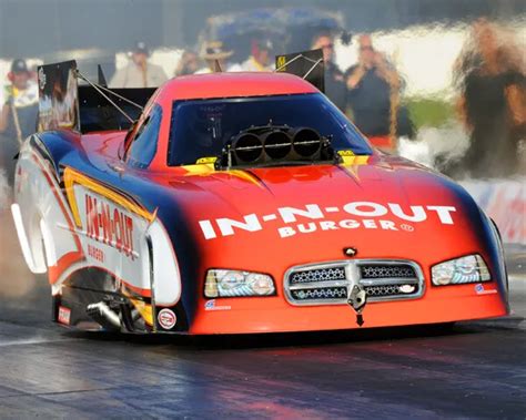 Melanie Troxel In N Out Burgers Funny Car On Track 8x10 Glossy Photo