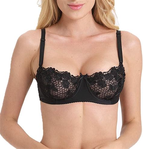 Vogue S Secret Women S Sexy Lace Push Up Sheer Mesh Everyday Bra With