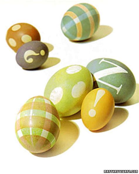 Stenciled Eggs Martha Stewart