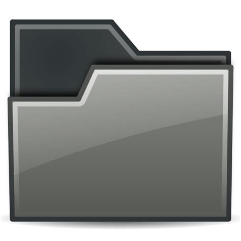 Grey Closed Folder Icon Vector Drawing Free Svg