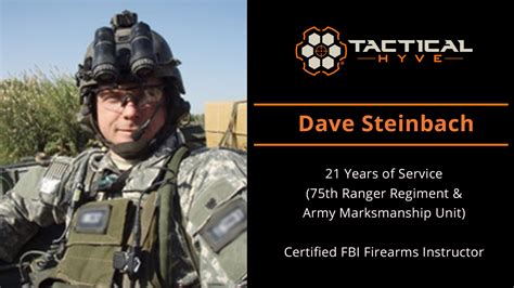 Dave Steinbach 75th Ranger Regiment And Army Marksmanship Unit