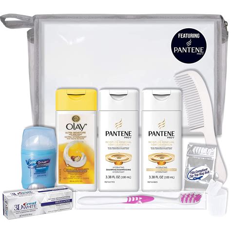 Convenience Travel Size Toiletries Kit 10 Pc Womens Deluxe Kit