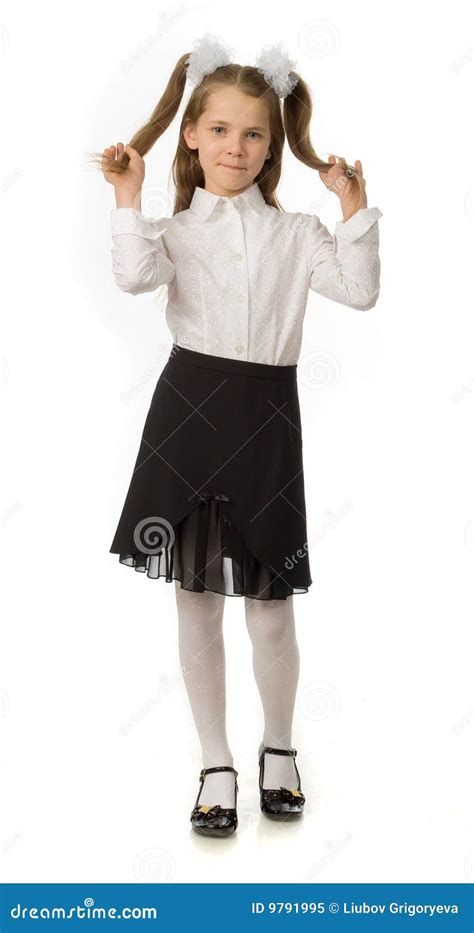 dziewczyny czereśniowy mundurek szkolny zdjęcie royalty free obraz 9791995
