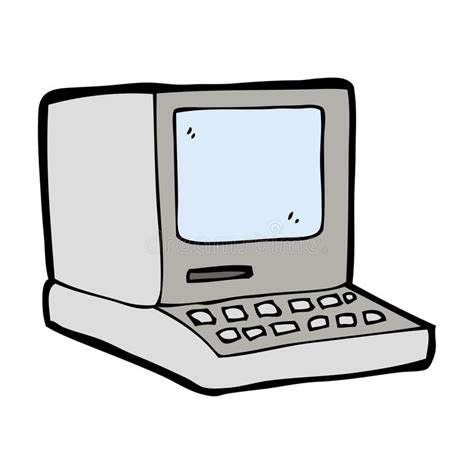 Cartoon Old Computer Stock Vector Illustration Of Funny 37012113
