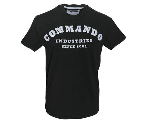 commando vintage 2001 t shirt schwarz commando industries