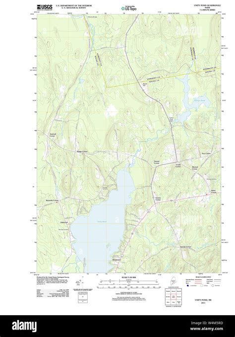 Maine Usgs Historical Map Unity Pond 20110906 Tm Restoration Stock
