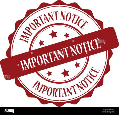 Important Notice Red Stamp Illustration Stock Vector Image And Art Alamy