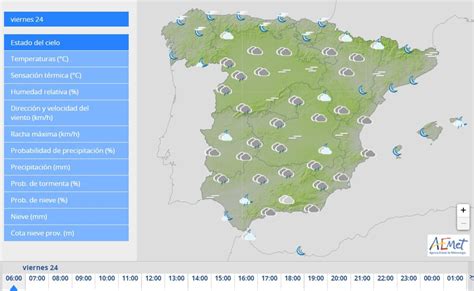 Aemet Pronóstico Del Tiempo En Toda España Hoy 24 De Enero De 2020