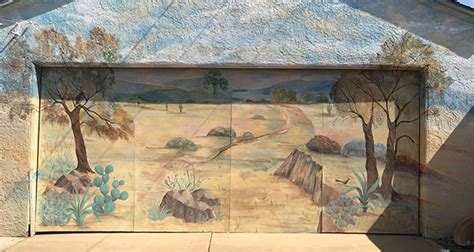 Desert Wall Mural On Garage Door Renovation Wall Murals By