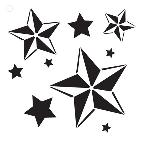 Nautical Stars Art Stencil 12 X 12