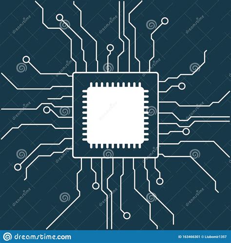 Computer Motherboard Vector Background With Circuit Board Electronic