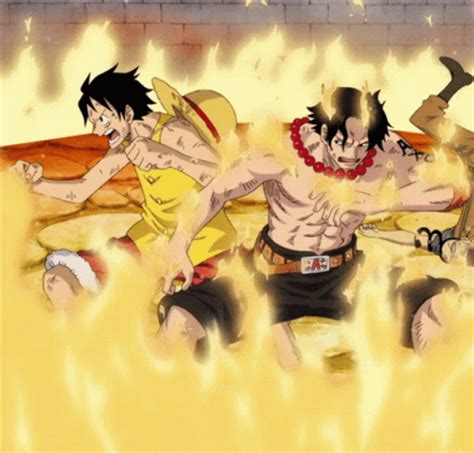 One Piece Ace In A Battle With Luffy 