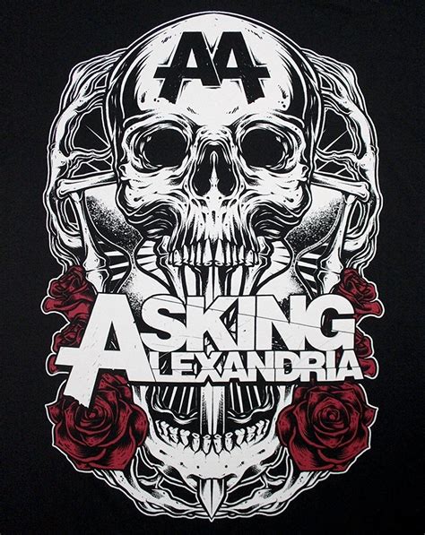 Mens Asking Alexandria Shadow Cotton T Shirt In 2021 Asking