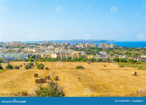 Aerial View Of Qala On Gozo Malta Stock Image Image Of Cityscape