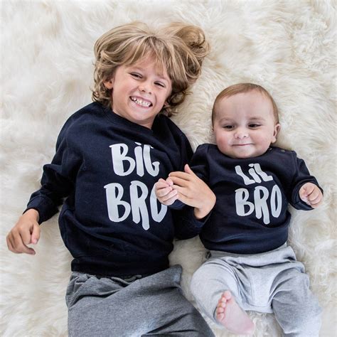 Big Bro Lil Bro Big Sis Lil Sis Sweatshirt Set By Lovetree Design