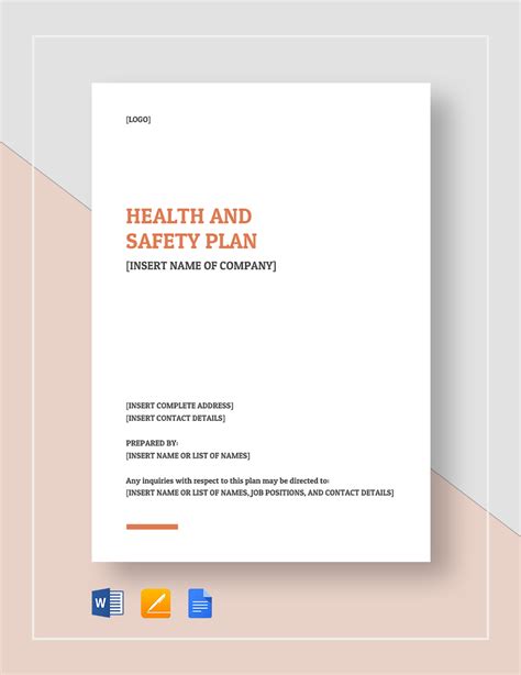 Health And Safety Plan Templates 14 Docs Free Downloads