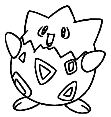 Dibujos De Togepi Pokemon Para Colorear Para Colorear Pintar E