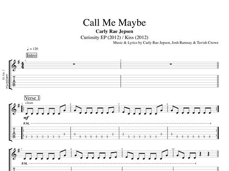 Call Me Maybe · Carly Rae Jepsen Piano Vocals Bass Guitar Sheet Music Chords