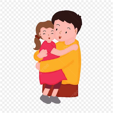 The Warm Hug Father Dad Smile Father Png Transparent Clipart Image