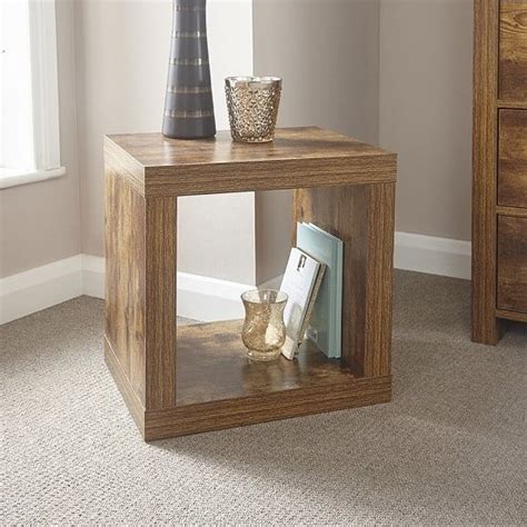Jawcraig Contemporary Wooden Square End Table Furniture In Fashion