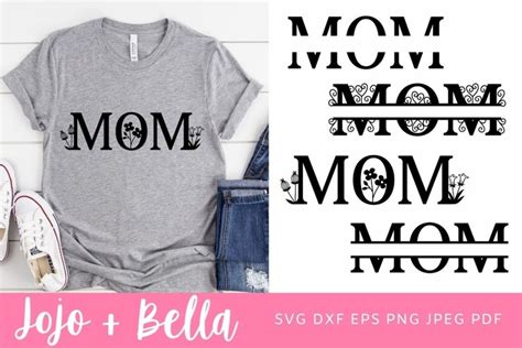 Split Mom Svg | Mom Svg | Mom Monogram (1362866) | SVGs | Design Bundles