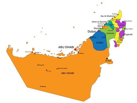 The United Arab Emirates Maps And Facts Dubai Map Map United Arab