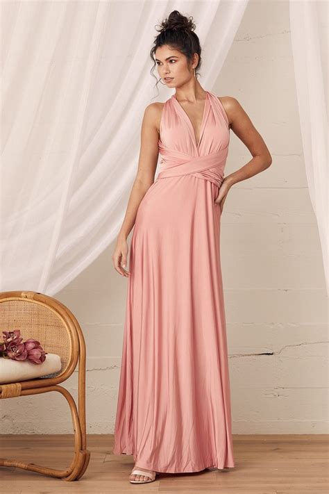 Convertible Dress Blush Pink Maxi Dress Infinity Dress Lulus