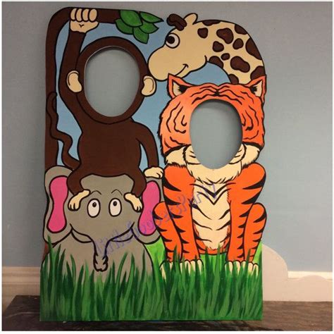 Painted Wooden Jungle Animal Cutouts Wallpaperforgirlunicorn