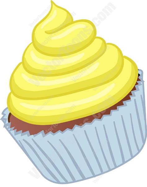 Cupcake With Yellow Swirled Frosting Frosting Swirl Desserts