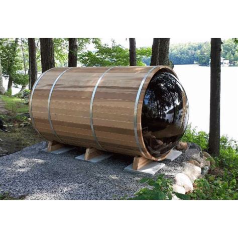 Dundalk Leisure Craft Clear Cedar Panoramic View Barrel Sauna