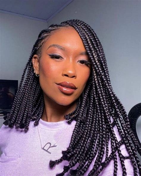 Top Medium Box Braids Hairstyle To Try In Box Braids Hairstyles For Black Women