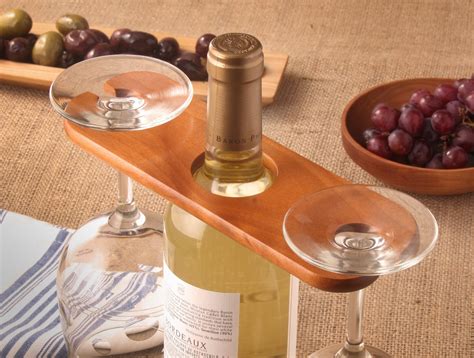 Additional storage, solid wood, stemware holder. Wine Glass Holder on a Bottle | NH Bowl and Board | New ...