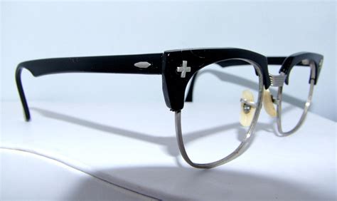 Mens 1950s Clubmaster Style Eyeglasses Bausch And