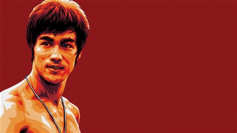 Wallpaper Bruce Lee Fighter Actor Face Art 1920x1080