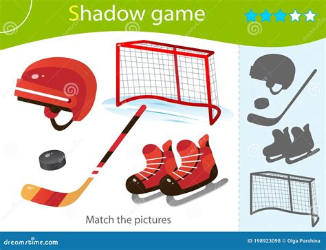Shadow Game For Kids Match The Right Shadow Color Image Of Cartoon