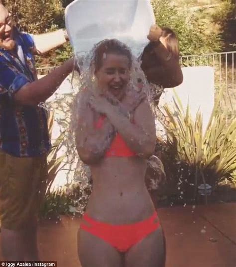 Iggy Azalea Takes On ASL Ice Bucket Challenge In Neon Bikini Daily