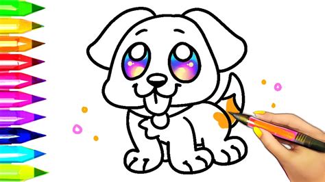 You want to see all of these puppy coloring pages, please click we have selected lovely coloring page for you. Easy Dog Coloring Pages for Kids | Learning Colors with ...