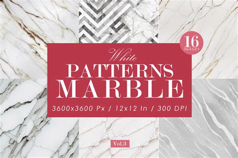 White Marble Stone Patterns Set 3 By Artistmef Thehungryjpeg