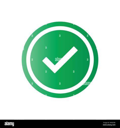 Green Check Mark Red Cross Mark Icon Isolated Tick Symbols Checklist