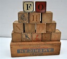Vintage Wood Alphabet Blocks on Sale by cheryl12108 on Etsy