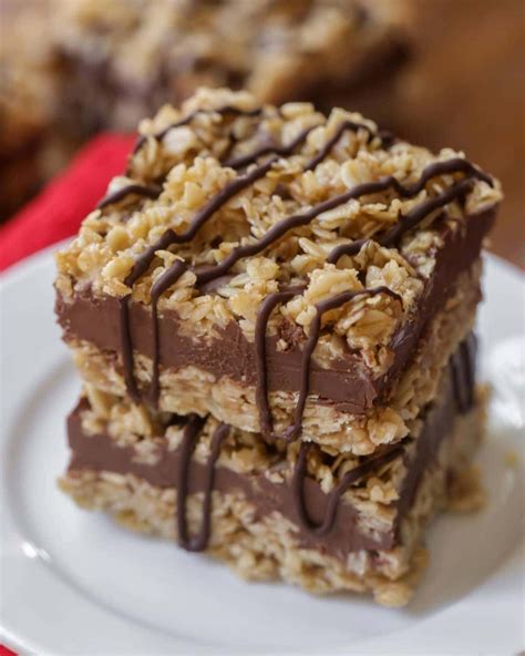 Pour ⅘ of the chocolate mixture into the pan over the pressed oats, reserving about ¼ cup for drizzling. No Bake Chocolate Oat Bars Recipe — Dishmaps