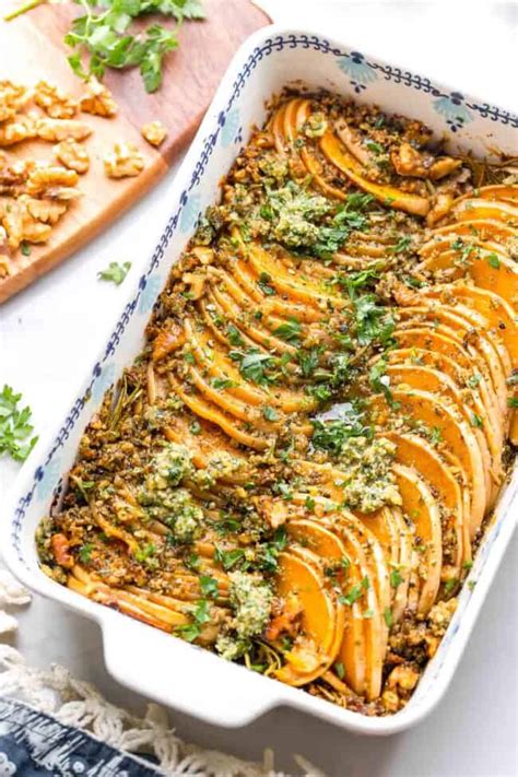 Roasted Butternut Squash Slices With Parsley Pesto A Saucy Kitchen