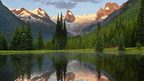 Hd Wallpaper Sunrise Mountains Landscapes British Columbia Lakes Parks