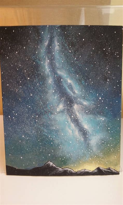 Beautiful Milky Way Galaxy Acrylic Painting By Yankandbritart On Etsy