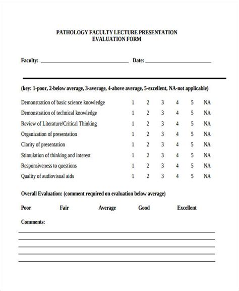 Free 10 Forms For Evaluating The Feedback On Lectures In Pdf