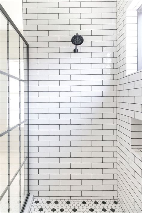 White Square Tile Grey Grout Bathroom Elevate Your Space With This Modern Twist On Traditional