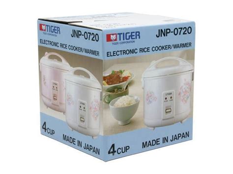 TIGER JNP 0720 White 4 Cups Rice Cooker Warmer Newegg Com